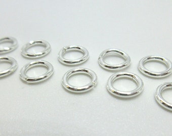 Sterling Silver Closed Jump Rings - 6mm