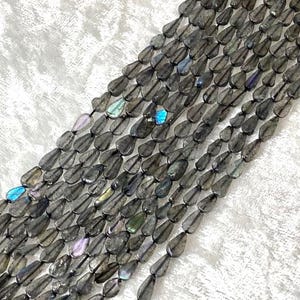 Labrodite Teardrops - 7.5mm x 4.5mm (approx)