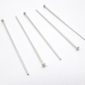Silver Filled Head Pins - 22 ga - 1.5 inch
