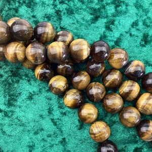 Tiger Eye Smooth Round Beads - 14mm - 16&quot; Strand