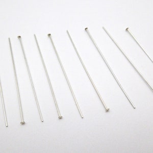 Silver Filled Head Pins - 24ga - 1.5 inches