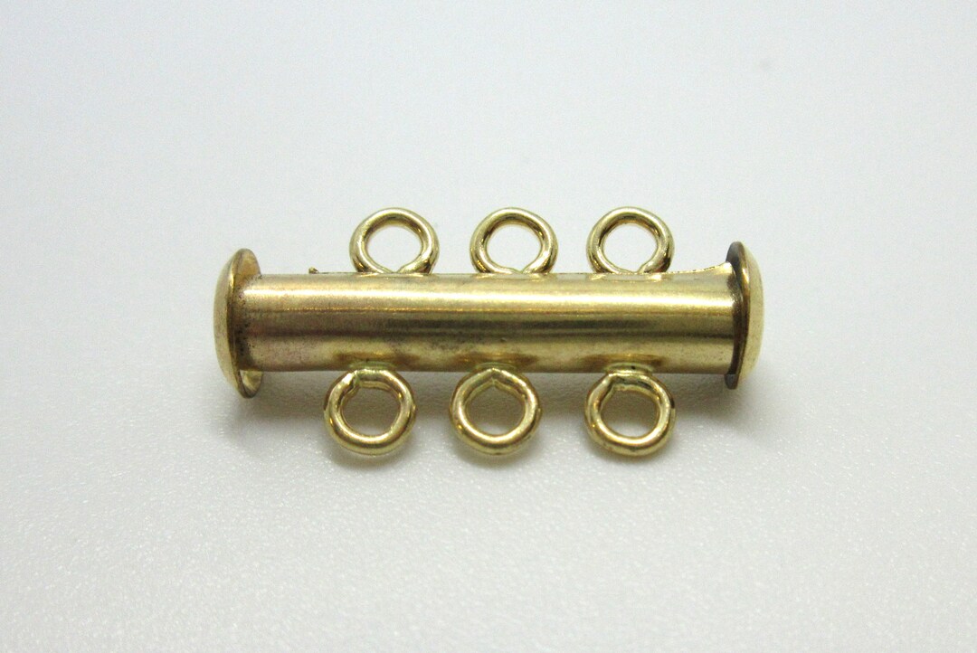 Gold Filled 14K Tube / Bar Clasp 3 Hole 22mm Etsy