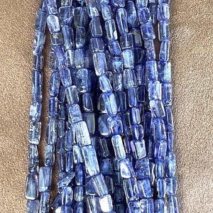 Iolite Brick Beads - Color Enhanced - 4x5mm (Approx)