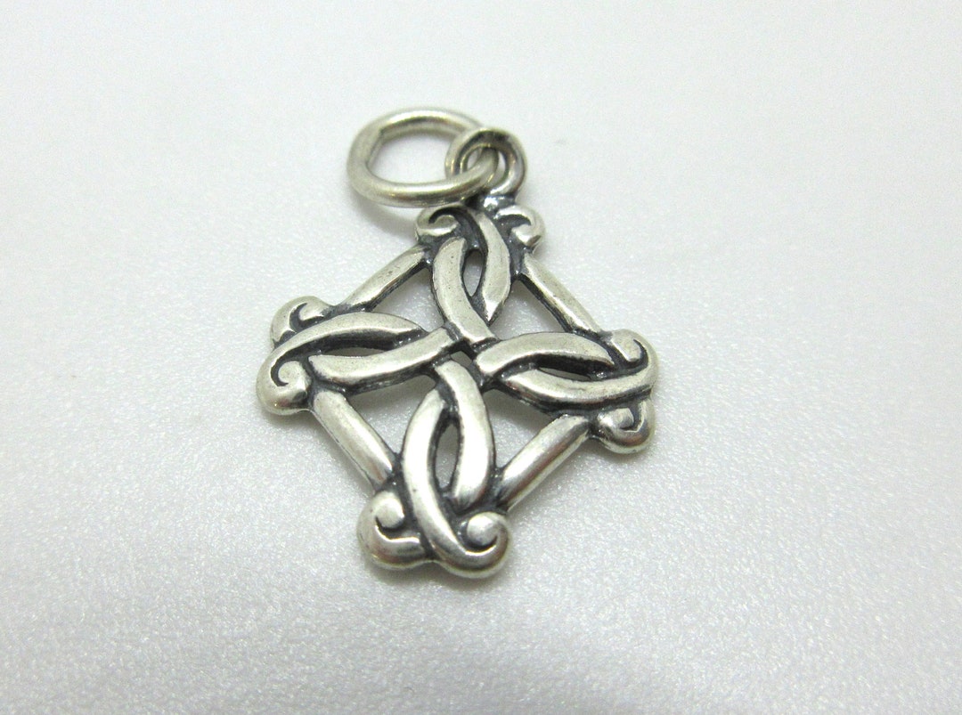Sterling Silver Celtic Knot Charm - 19x14.5mm - Etsy