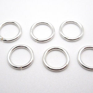 Silver Filled Open Jump Rings - 18ga - 8mm