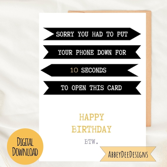 Funny Printable Birthday Card Cards for Friends Funny - Etsy
