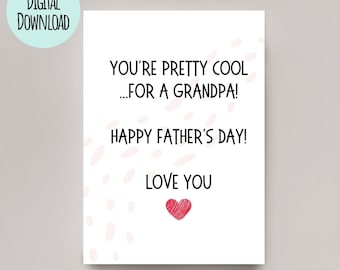 Tarjeta divertida para el abuelo, regalo para los nietos (descarga digital)