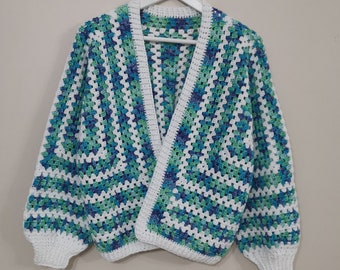 Granny Hexagon Cardigan , Granny handmade Cardigan, Handmade Women's Sweater, Gift for daughter, Gift for Mom, Birthday gift, Jumper