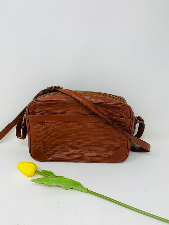 Authentic Louis Vuitton Epi Leather Soufflot Barrel Bag w Mini Bag Red  Rouge