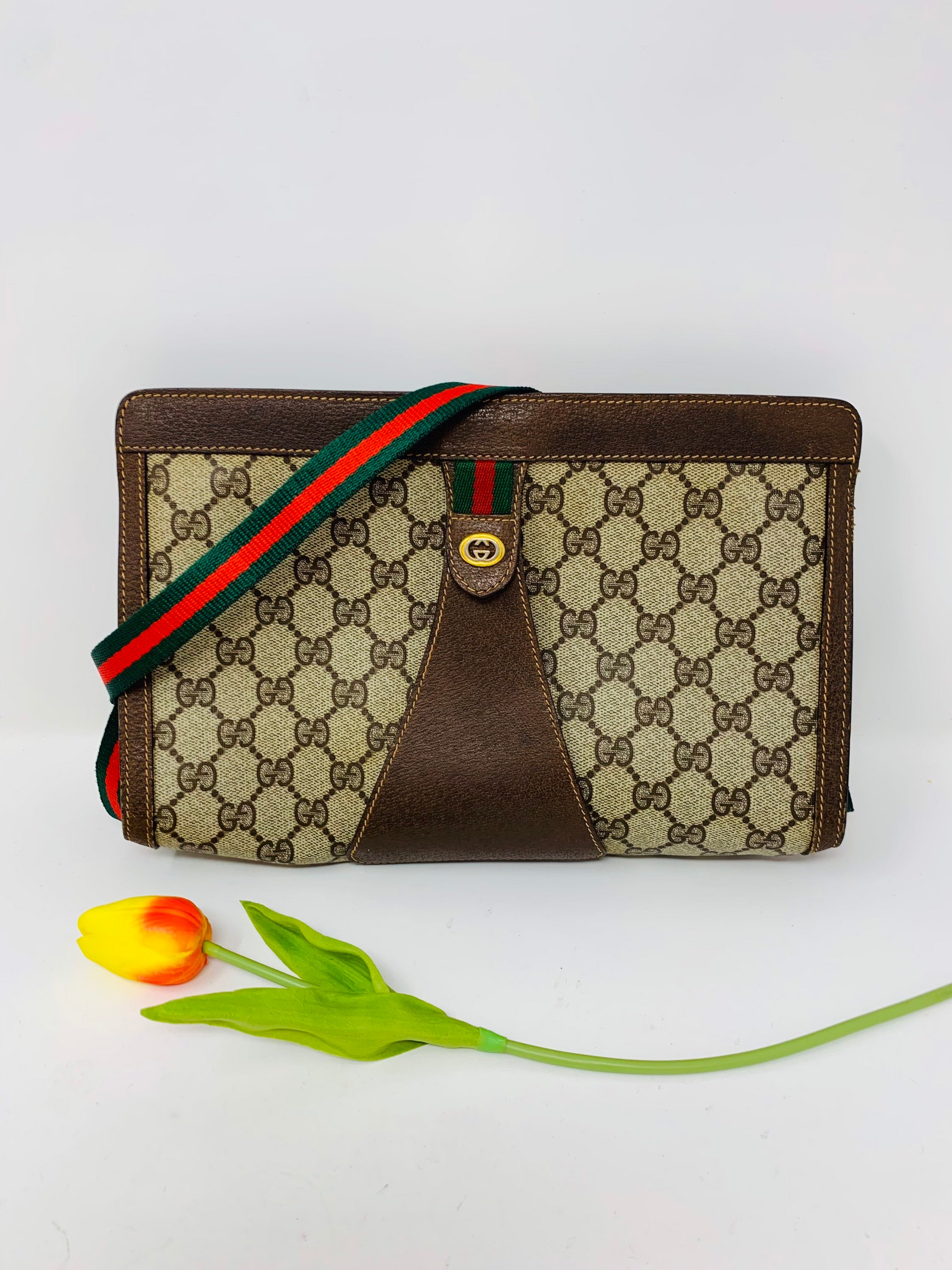 Gucci GG Plus Sherry Line Crossbody Bag - Neutrals Crossbody Bags