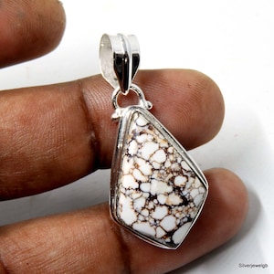 Wild Horse Magnesite Sterling Silver Pendant: Handmade Women&#39;s Necklace