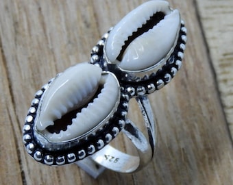 Sterlingzilveren ring met kauri: boho-sieraden voor dames