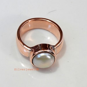 Biwa Pearl Pure Copper Bandring - Statement-smycken