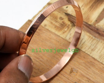 pure Copper Bangle , Copper Kadas , Copper Bangle Kadas ,Arthritis Copper Bangle Bracelet ,Thick Copper Bangle ,thickness 3 mm width 6 mm