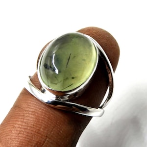 Prehnite 925 Sterling Silver Ring