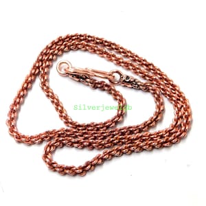 Collana con catena in rame puro: gioielli in rame massiccio (2,5 mm)