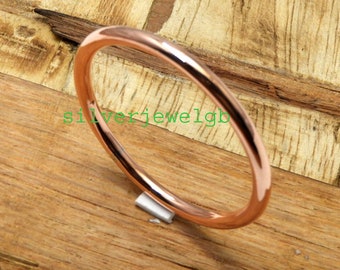 pure Copper Bangle , Copper Kadas , Round Copper Bangle Kadas ,Arthritis Copper Bangle Bracelet , Thick Copper Bangle ,thickness 4 mm
