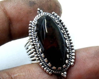 Handmade Bloodstone 925 Sterling Silver Ring - March Birthstone