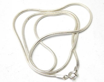 925スターリングシルバー1.60?MM Realスネークチェーンネックレスwith Pear Shape clasp rhodi 並行輸入品 | 925スターリングシルバー1.5 MMスネークチェーンネックレス