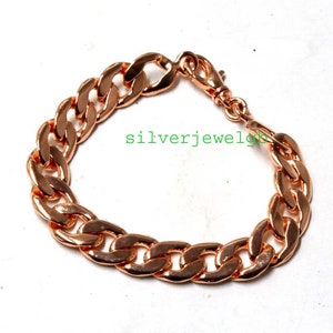 ZWARE koperen armband HEREN, zware koperen kreeft-klauw schakelarmband, massief KOPER armband, koperen ketting, koperen sieraden, koperen manchet