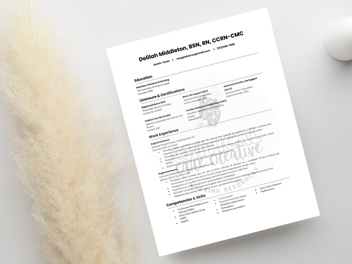 Nursing Resume Template Nurse Resume Template Experienced Nurse Resume