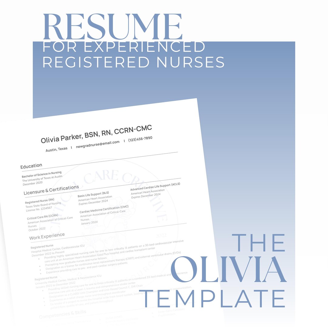 Nursing Resume Template Nurse Resume Template Experienced Nurse