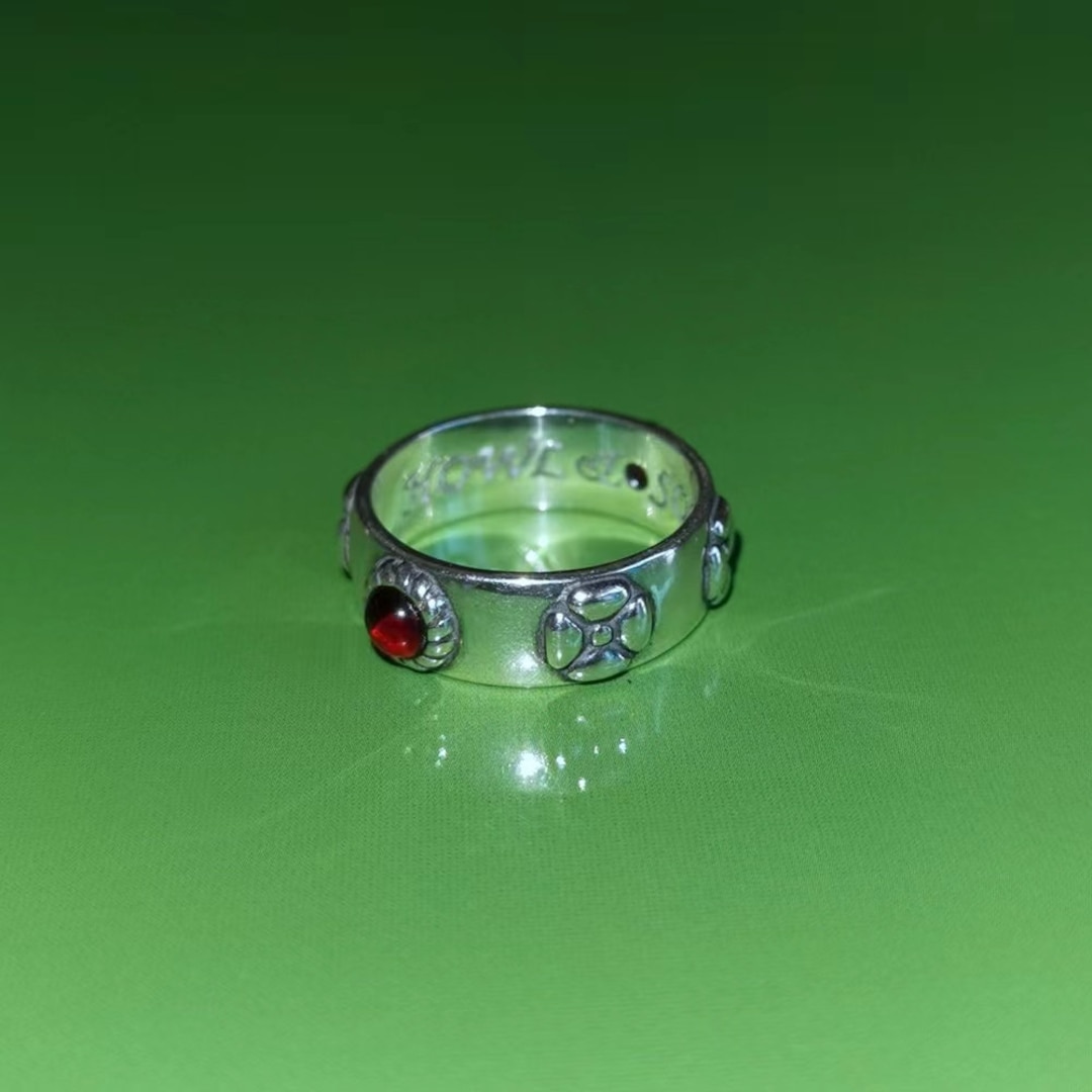 Howl Ring Sterling Silver Anime Rings for Men and Women, Red Stone Ring ...