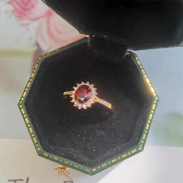 Ruby Engagement Ring - Etsy UK