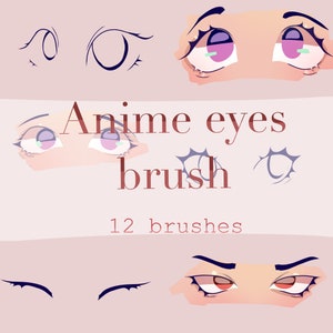Anime Eyes Stamps Brushes | Procreate only |digital art | digital product | Drawing | 12 |