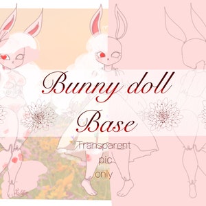 Bunny Doll base| Furry P2U base | vintage | cottagecore | color in | furry | summer vibe | anthro | anthropomorphic | female | dress |