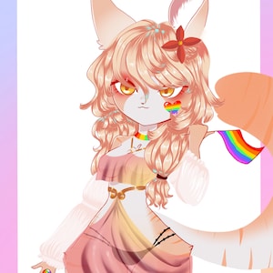 Pride month ych | pride | your character here | Furry | anime | human | ace | bi | lgbtq | Anthro