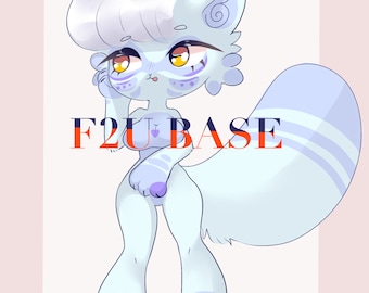 F2U Chibi Furry Base: Adoptable Template