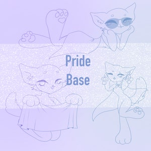 FURRY PRIDE P2U BASE | pay to use | chibi | pride month | pride flag | kawaii | lines