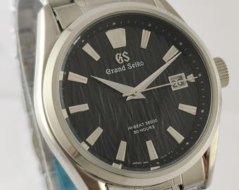 Vintage Grand Seiko Automatic Black Dial Stainless Steel Men's Wristwatch All Working
