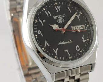 ヴィンテージ レア オリジナル セイコー 5 自動巻き ブルー ダイヤル