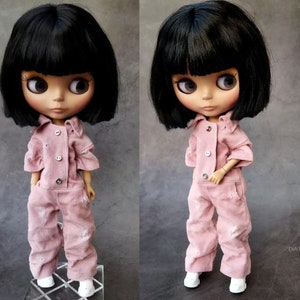 Overalls oversized for Blythe doll, doll clothes, jumpsuit for Blythe doll, 1/6 size doll clothing