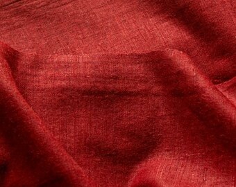 Sappanwood Dyed Eri Silk Fabric/ Yardage – Per Meter