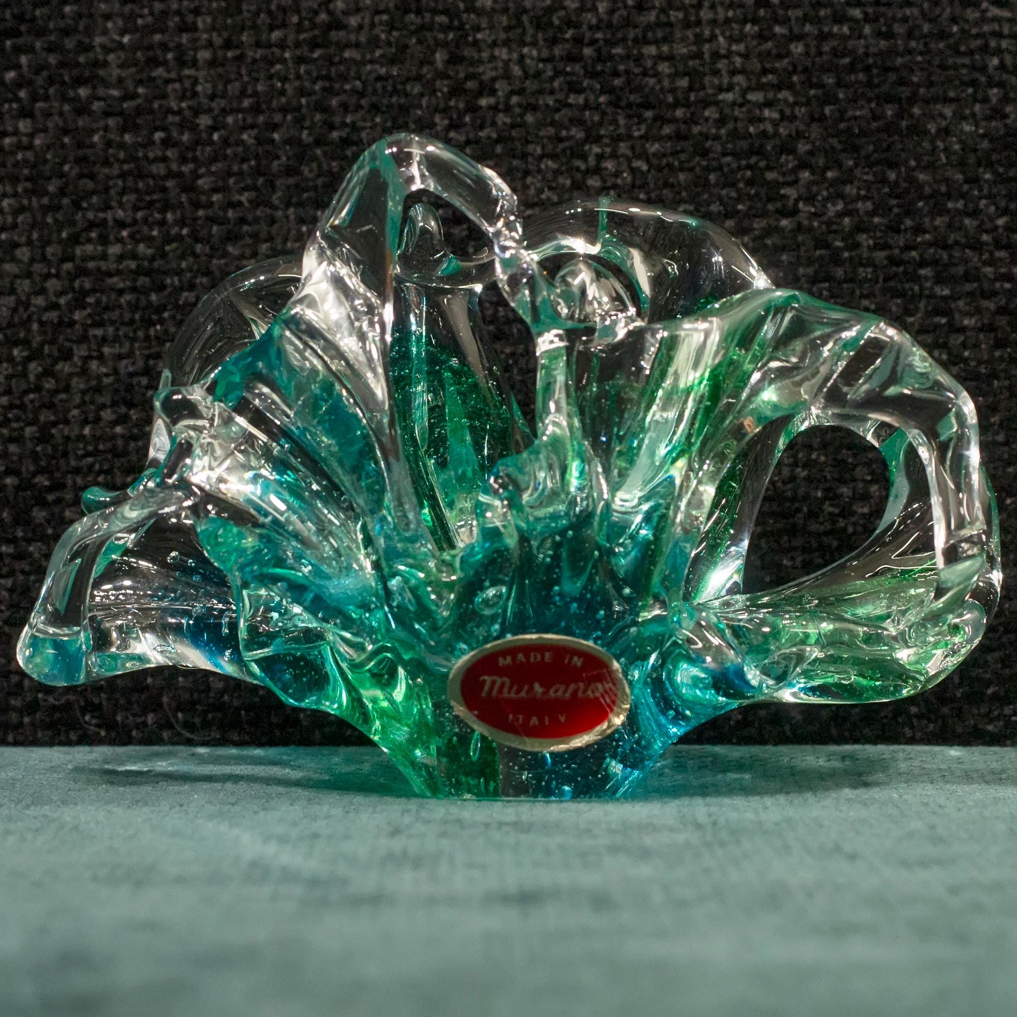 MURANO ムラノ ベネチアンガラス 作家物 在銘 金彩 バラリン