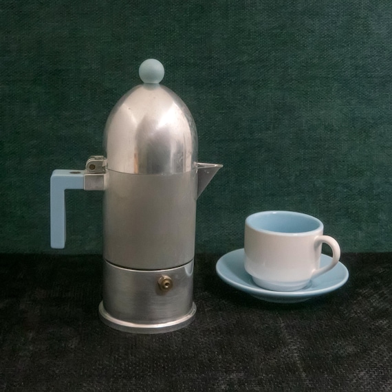 Alessi Cupola Stovetop Italian Coffee Maker. Blue & Gray, 1 Cup Size, With  Matching Cup - Etsy Israel
