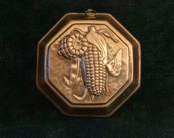 Vintage Kupfer Corns Backform: Italienische achteckige Gebäckform, 1960er Jahre