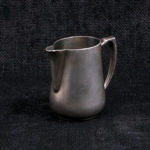 Vintage Sambonet Steel Milk Pitcher • Mid-century modern creamer. Hotel silver, Italian factory Sambonet, hotels line. Italy, 1970s