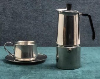 ヴィンテージ イタリア製エスプレッソコーヒーメーカー 2/4/6カップ