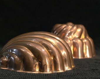 Vintage Kupfer Pudding & Keksformen Set: Italienische Küchen Deko, 1970er Jahre