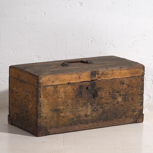 Liten antik metallramsskrin (ca 1900 #3