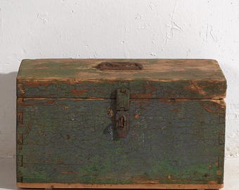 Antieke groene patina militaire doos (ca. 1910) #67