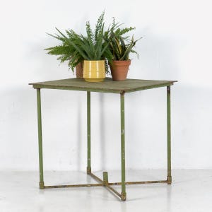 Tavolo da giardino vintage verde (Francia, c.1950) #6