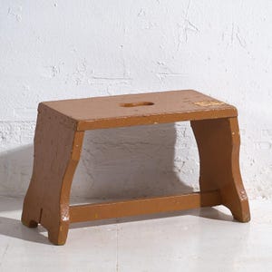 Klein antiek bruin krukje (ca. 1920) #9