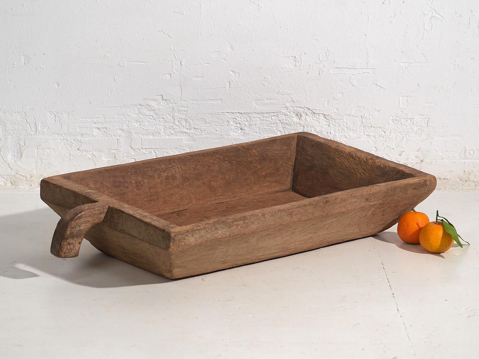 Plateau Ancien En Bois - 42 X 27 Cm - Marron - Idéal Décoration Ou Service
