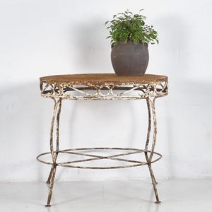 Antico tavolo da giardino rotondo (c.1920)