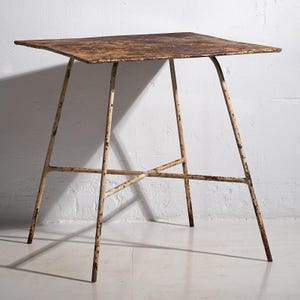 Tavolo da giardino antico con patina bianca (c.1920) #22